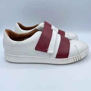 Bally Willet Leather Sneaker 10 1/2 White/Red
